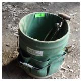 BUCKET W/ LINER, PIPE CUTTER, SAW, HATCHET HANDLE