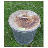 GALVANIZED TRASH CAN PAIL