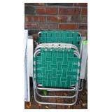 3 VINTAGE FOLDING WEBBED CHAIRS