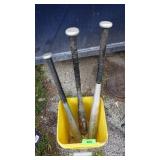 3 ALUMINUM BASEBALL BATS (1 WILSON, 1 EASTON)