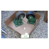 2 HEAVY DUTY INDUSTRIAL CASTERS