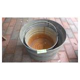 VINTAGE GALVANIZED BUCKET & 2 HANDLE PAIL