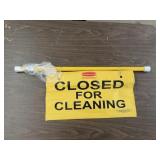 CLOSED FOR CLEANING SIGN