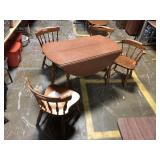 DROP LEAF TABLE AND 4 CHAIRS