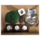 SILVERPLATE, BAROMETER AND MISC
