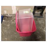 LOT OF 2 TOTES WITH LIDS