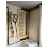 YARD TOOL, RUG BEATER, YOKES AND SHUTTER