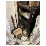 MISSION STYLE SHELF WITH CONTETS