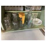 JARS, BOTTLES AND SPICE HOLDERS