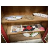 DISHWARE AND QUILT PIECES