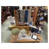 TIES, HAT AND CONTENS ON CABINET ONLY