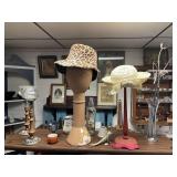 HATS, CANDLE HOLDERS AND ASSORTED