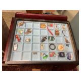 CASE WITH BUTTONS AND MISC