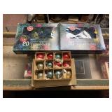 VINTAGE CHRISTMAS LIGHTS AND ORNAMENTS