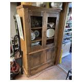 NICE EARLY PRIMITIVE CABINET WITH 18IN SIDE BOARDS