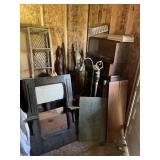 LOT OF FURNITURE PARTS AND LAMPS