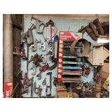 ASSORTED TOOLS ON WALL ONLY