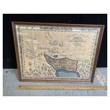 THE PONDEROSA FRAMED MAP