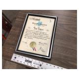 ROY ROGERS FRAMED PAPERWORK ROY ROGERS FRAMED PAPERWORK