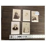LOT OF 5 CABINET CARDS LOT OF 5 CABINET CARDS