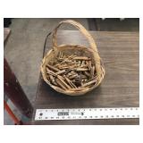 BASKET WITH CLOTHES PINS BASKET WITH CLOTHES PINS