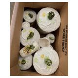 Vintage frog canister set