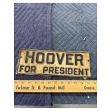 Hoover for president sign