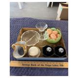 Assorted glass and misc