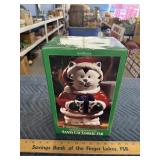 Santa cat cookie jar