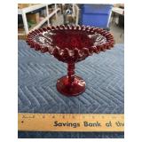 Cranberry candy dish