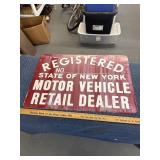 Nys Retail dealer sign double sided