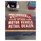 Nys Retail dealer sign double sided