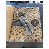 Case of black serving forks