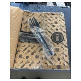 Case of black serving forks
