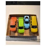 Toy trucks and cars