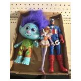 Anime, marvel and troll figurines