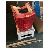 2 folding stools