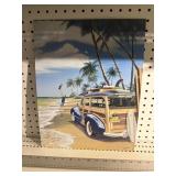 Metal beach sign