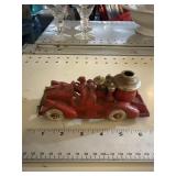 Antique iron fire truck