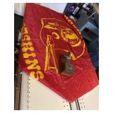 Redskins tapestry and wood box