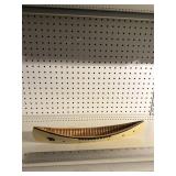 Wood decor canoe