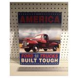 Metal ford trucks sign