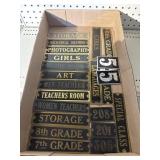 Brass school badges