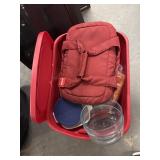 Tote with contents