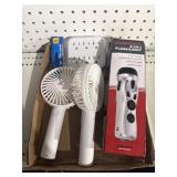 Fans , flashlight and plug tap