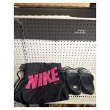 Nike bag and sandals