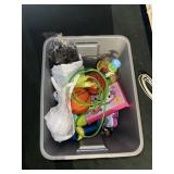 Childrenï¿½s toys in tote
