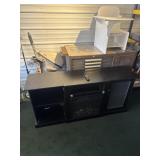 Fireplace tv stand with remote