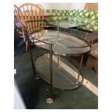 Brass tea cart