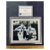 Ted Williams and Joe DiMaggio autos w coa